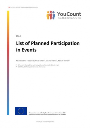 List of Planned Participation in Events