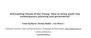 Articulating Voices of the Young: How to bring youth into contemporary planning and governance?
