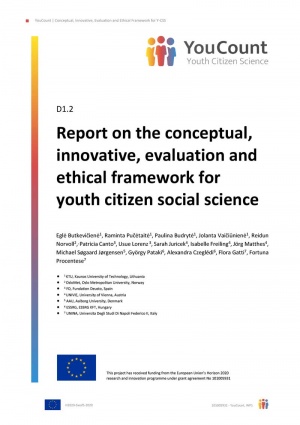 Report on the conceptual, innovative, evaluation and ethical framework for youth citizen social science